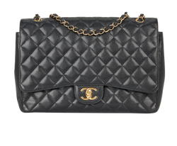 Maxi Classic Double Flap, Caviar, Black, 15369577(2011), DB, 3*